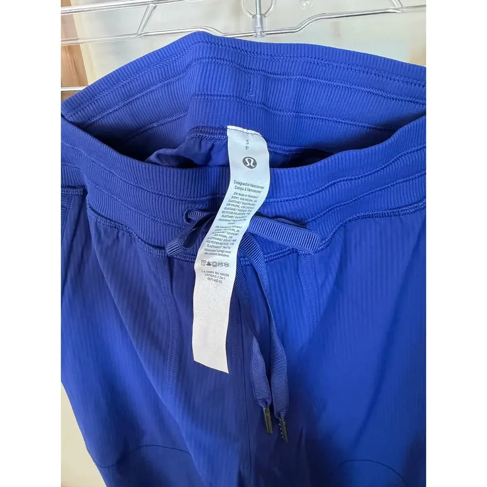 Lululemon Blue Ribbed Cargo Wide Leg Pants Size S